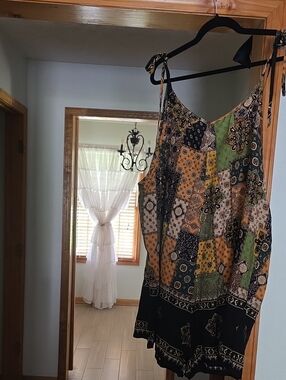 SHEIN Multicolor Patchwork Printed Romper